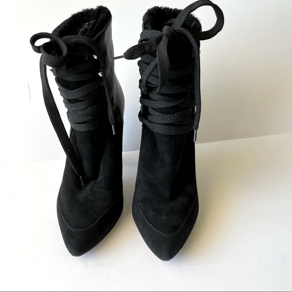 IRO Black Suede Lace Up Boots - Picture 4 of 16